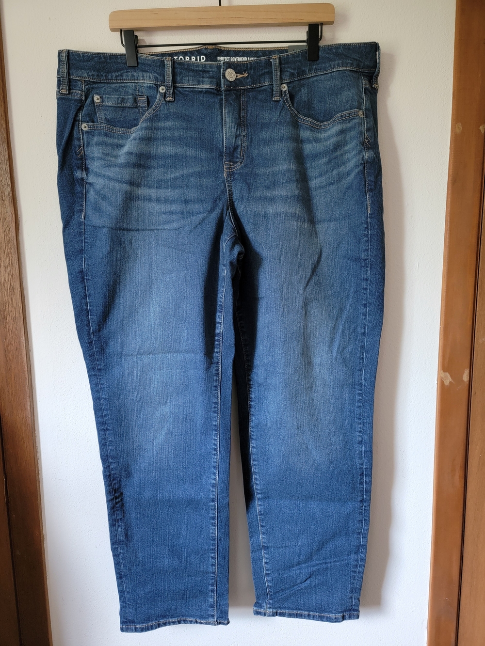 torrid Women's Perfect Boyfriend Ankle Stretch Mid Rise Jeans 18R NWT